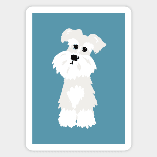 White Miniature Schnauzer Dog Sticker